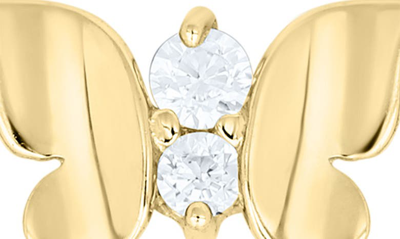 Mignonette 14k Gold & Cubic Zirconia Butterfly Stud Earrings In Gold