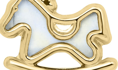 Mignonette 14k Gold & Mother-of-pearl Rocking Horse Stud Earrings In Gold