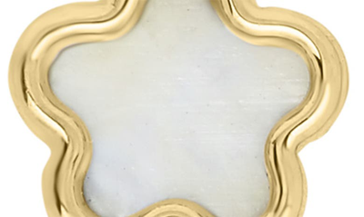 Mignonette 14k Gold & Mother-of-pearl Flower Stud Earrings In Gold