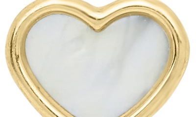Mignonette 14k Gold & Mother-of-pearl Heart Stud Earrings In Gold