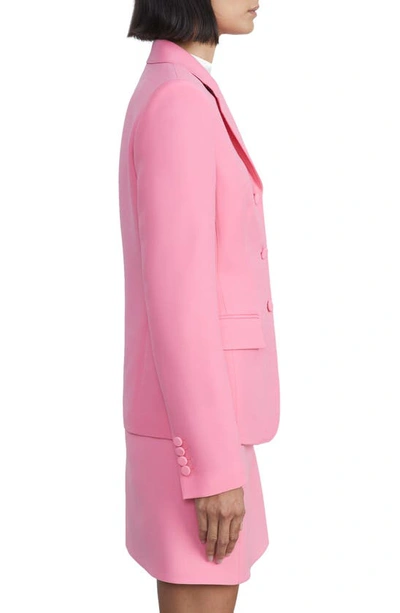 Shop Lafayette 148 Academy Wool & Silk Crepe Blazer In Primrose