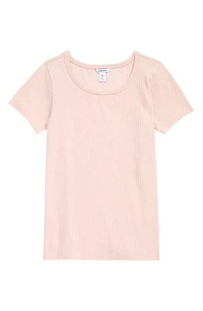 Shop Nordstrom Kids' Everyday Rib T-shirt In Pink Peach