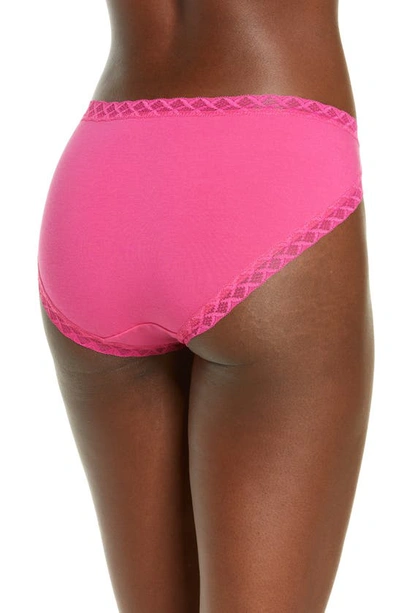 Shop Natori Bliss Cotton French Cut Briefs In Electric Pink