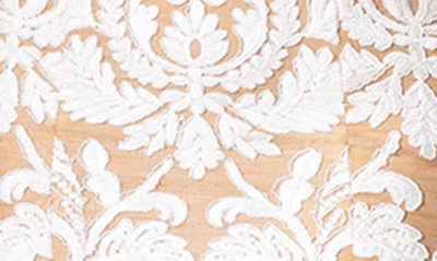 Dress The Population Dress The Poplulation Isabelle Lace Mermaid Dress In White Multi