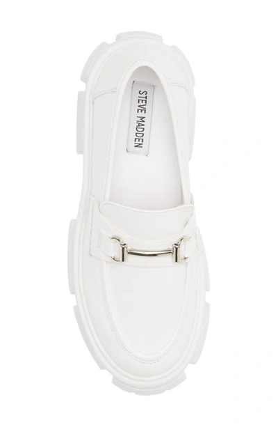 Shop Steve Madden Trifecta Platform Loafer In White