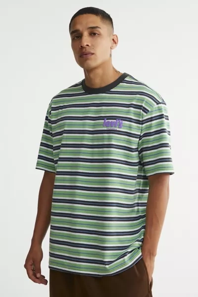 Shop Levi's Stay Loose Striped Tee In Green Multi