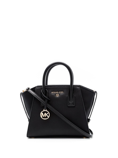 Shop Michael Kors Mk Avril Small Bag In Black