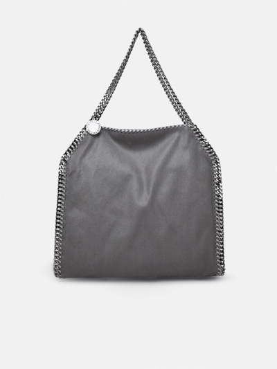 Shop Stella Mccartney Grey Polyester 2 Chain Falabella Bag