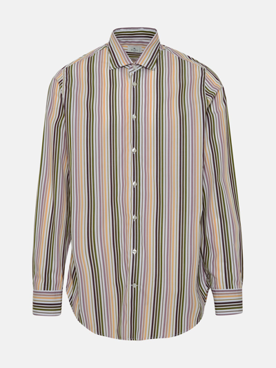 Shop Etro Multicolor Cotton Shirt