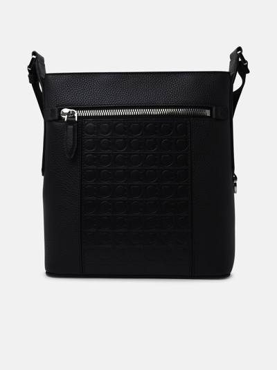 Shop Ferragamo Black Leather Firenze Crossbody Bag