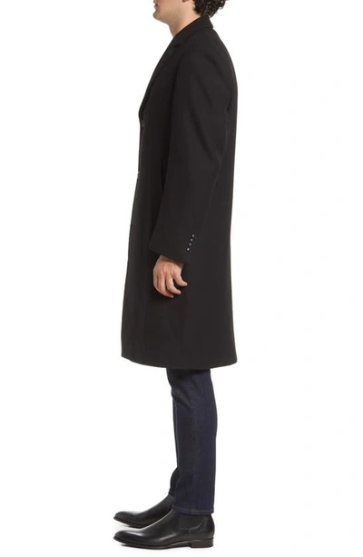 Shop Daniel Hechter Simon Wool Blend Topcoat In Black