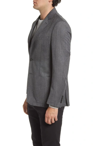 Daniel Hechter Haven Twill Wool Blend Sport Coat In Dark Heather Grey