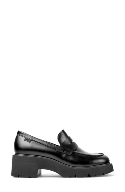 Shop Camper Milah Penny Loafer In Black