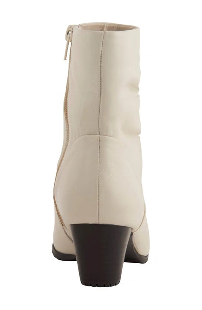 Shop David Tate Kona Leather Bootie In Off White