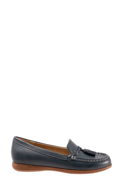 Shop Trotters Dawson Tassel Loafer In Navy Leather