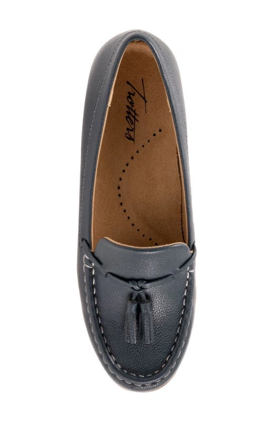 Shop Trotters Dawson Tassel Loafer In Navy Leather