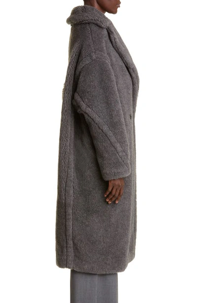 Shop Max Mara Teddy Bear Icon Faux Fur Coat In Medium Grey