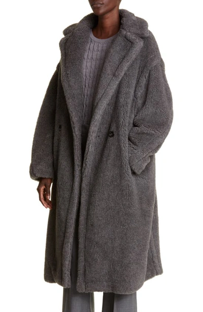 Shop Max Mara Teddy Bear Icon Faux Fur Coat In Medium Grey