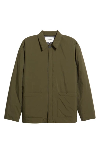 Shop Frame Puffy Workwear Jacket In Military Green