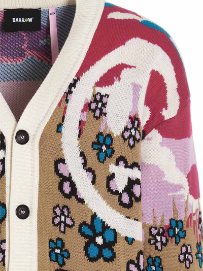 Shop Barrow Jacquard Pattern Cardigan In Multicolor