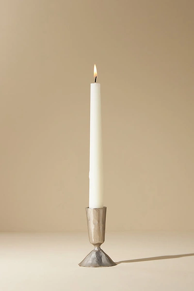 Shop Anthropologie Elizabeth Taper Candlestick In Silver