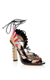 PAULA CADEMARTORI Lotus Leather Scallop Sandals