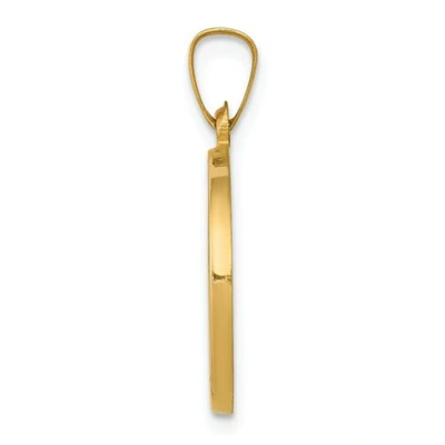 Pre-owned Goldia 14k Yellow Gold Polished St. John Baptist "pray For Us" Religious Medal Pendant