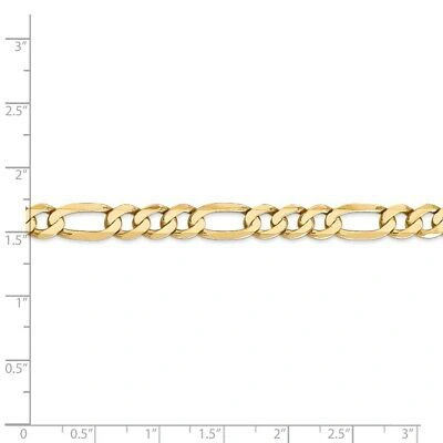 Pre-owned Superdealsforeverything Real 14kt Yellow Gold 22 Inch 7mm Flat Figaro With Lobster Clasp Chain; 22 Inch
