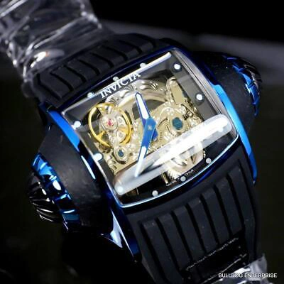 Pre owned Invicta Vintage Ghost Bridge Automatic Skeletonized Blue