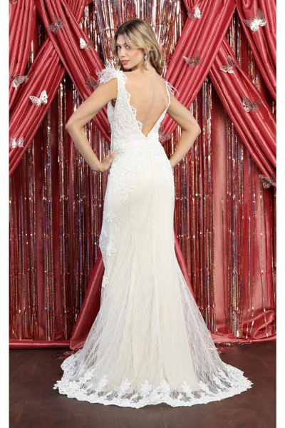 Pre-owned Designer Ivory Dress In White