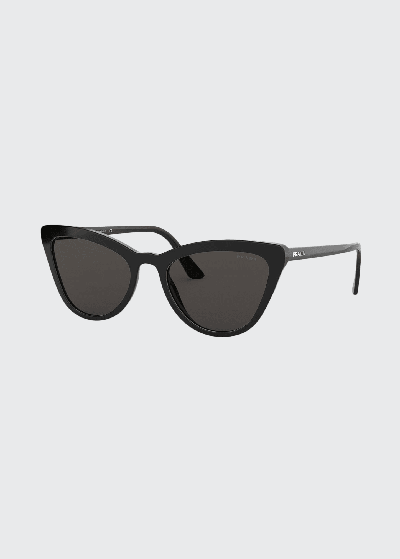Shop Prada Acetate Cat-eye Sunglasses In Black