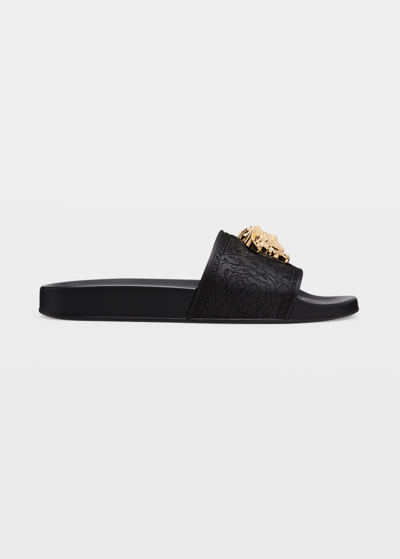 versace chain rubber pool slides