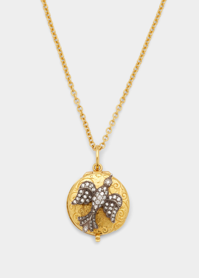 Shop Arman Sarkisyan Small Bird Locket Necklace With Diamonds In Multi