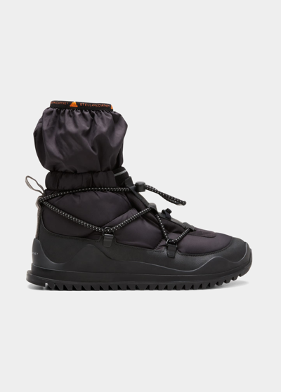 Shop Adidas By Stella Mccartney Winter Toggle-fastening Ankle Boots In Cblack