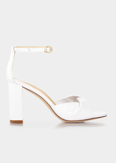 Shop Marion Parke Carrie Twisted Napa Ankle-strap Sandals In White