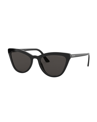 Shop Prada Acetate Cat-eye Sunglasses In Black