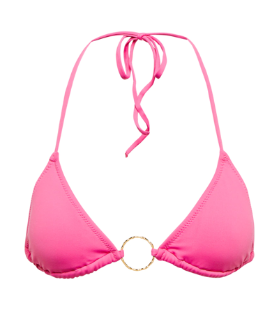 Melissa Odabash Miami Triangle Bikini Top In Flamingo