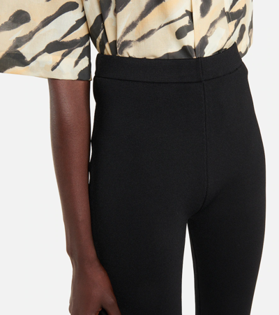 Shop Nanushka Carole High-rise Cropped Leggings In Matte Black