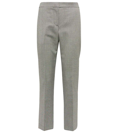 Shop Alexander Mcqueen Mid-rise Straight Wool Pants In 1080