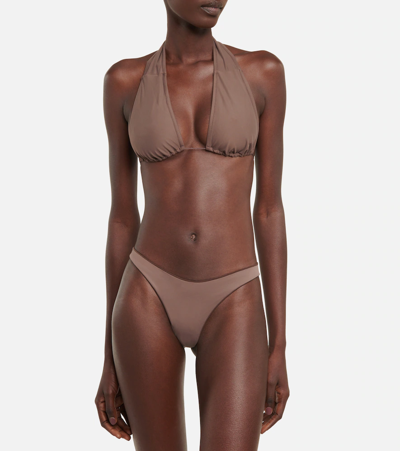 Shop Tropic Of C Camilla Halterneck Bikini Top In Driftwood