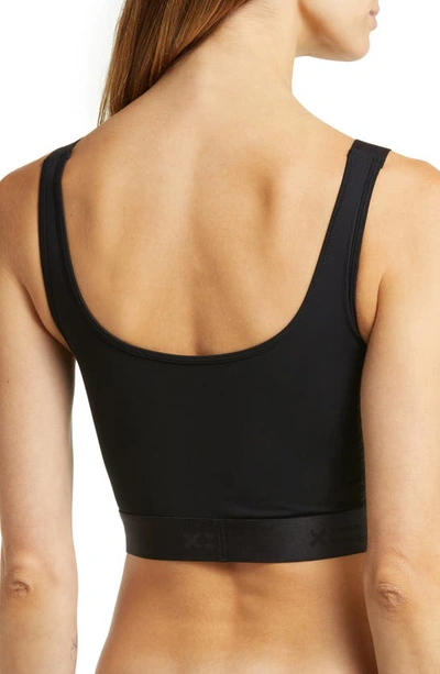 Tomboyx Adjustable Compression Crop Top In Black