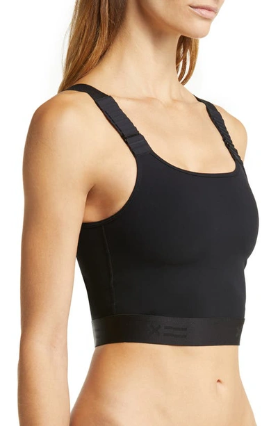 Tomboyx Adjustable Compression Crop Top In Black