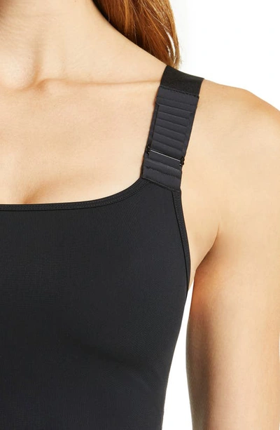 Tomboyx Adjustable Compression Crop Top In Black