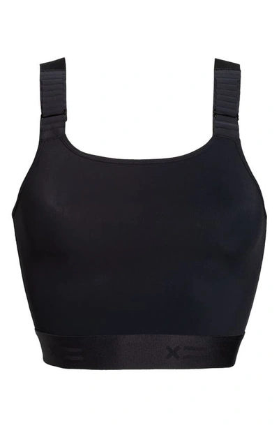 Tomboyx Adjustable Compression Crop Top In Black