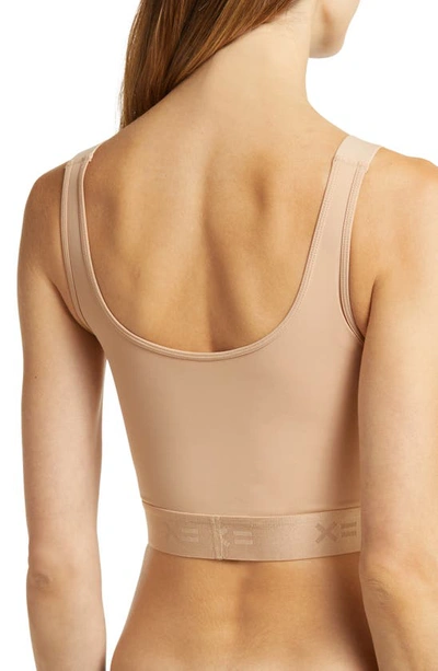 Tomboyx Adjustable Compression Crop Top In Chai