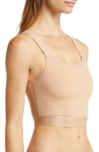 Tomboyx Adjustable Compression Crop Top In Chai