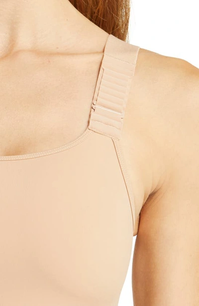 Tomboyx Adjustable Compression Crop Top In Chai