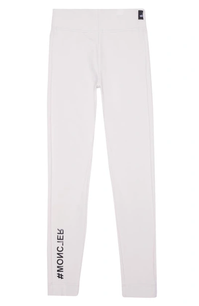 Shop Moncler Technical Jersey Leggings In White
