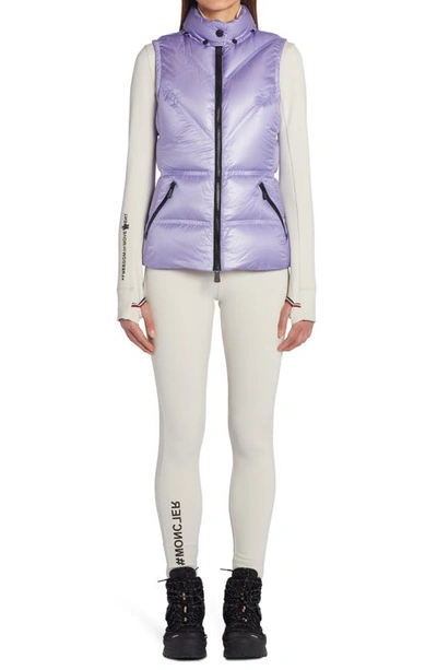 Shop Moncler Technical Jersey Leggings In White