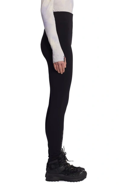 Shop Moncler Technical Jersey Leggings In Black